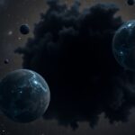 Sötét anyag és sötét energia galaktikus illusztrációja