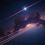 Csillagok és meteorsávok az éjszakai égbolton