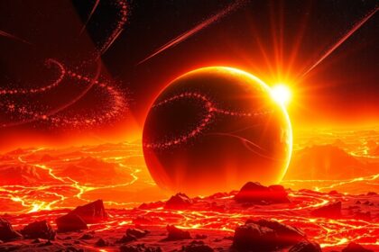 Láva-bolygó, ahol láva borítja a tenger felszínét