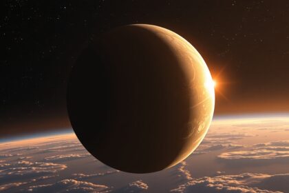 A Kepler-186f exobolygó látképe a lakható zónában.