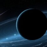 A Kepler-421b exobolygó illusztrációja gyűrűkkel és csillaggal.