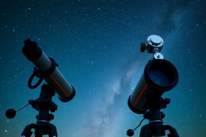 Lencsés és tükrös teleszkópok a csillagos égen