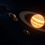 Bolygók és gyűrűs bolygó a világűrben