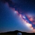 A Tejút csodálatos látványa tiszta éjszakai égbolton.