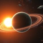 Kettőscsillagok kép Tatooine-szerű bolygórendszerekkel az űrben