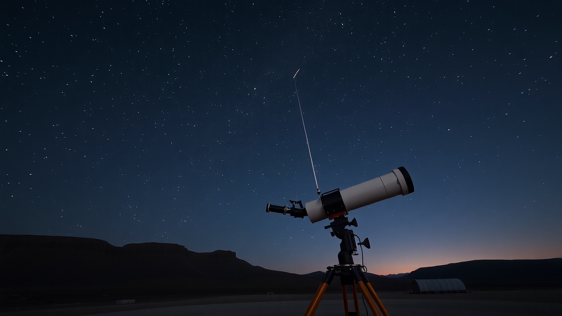 Robotizált távcső a csillagos ég alatt