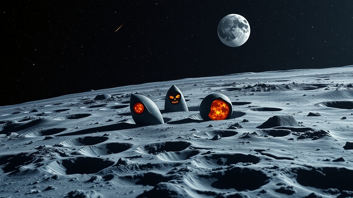 Gravitációs anomáliák a Hold felszínén és alatta.