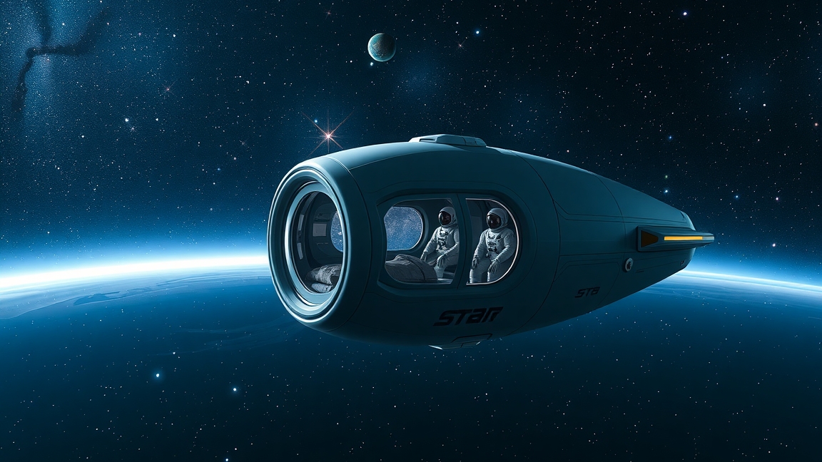 Űrhajó hibernációs állapotban űrutazáshoz