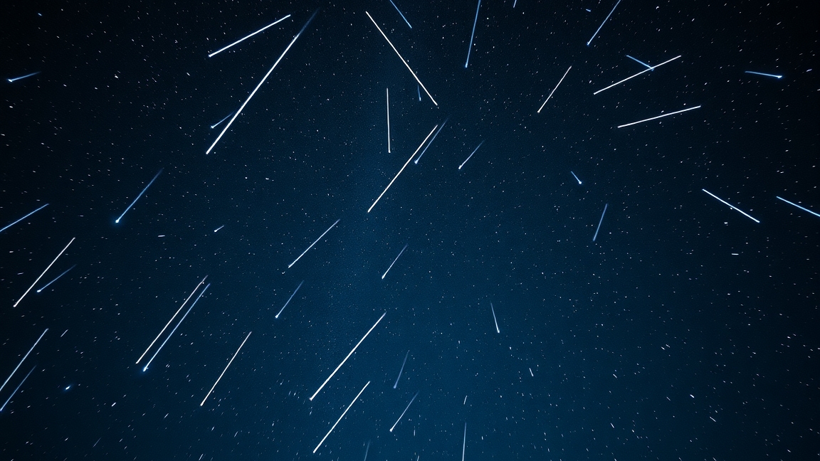 Hullócsillagok az égen, csillagászati események megfigyelése során.