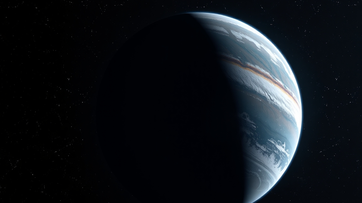 A Kepler-90i exobolygó látványa a csillagközépen.