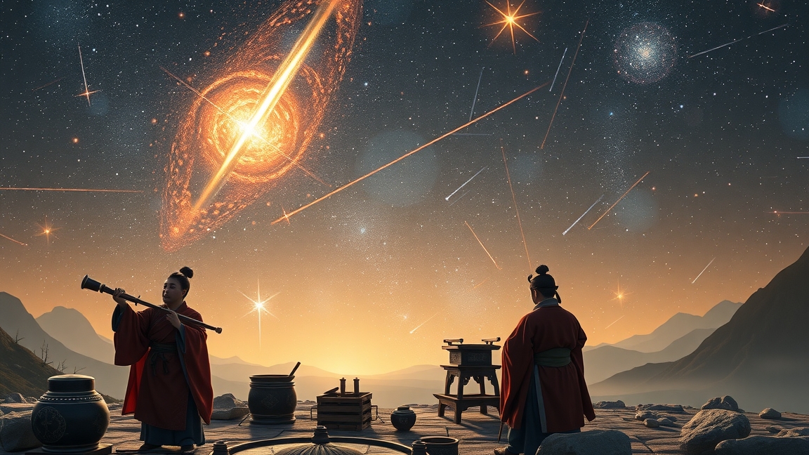 Kínai csillagászok szupernókát figyelnek a csillagos égen.