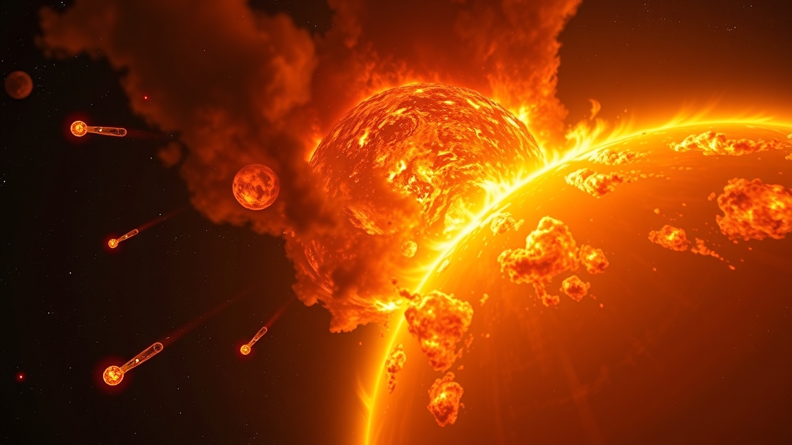 A Nap koronakidobódása közben kilökődő plazma és gázok