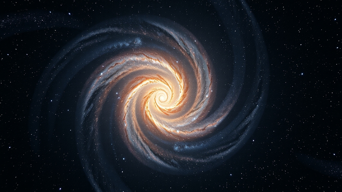 Szélkerék-galaxis spirálkarjai fényes univerzális háttérrel.