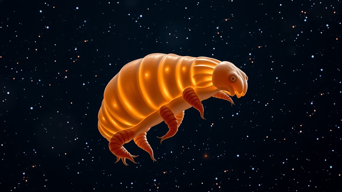 Medveállatka a világűrben, mikroszkopikus extremofil.