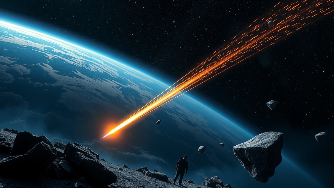 Hullócsillag a Föld légkörében, meteoroid és meteorit képződése.