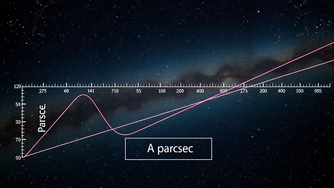 Grafikon a parszekről csillagászati kontextusban.