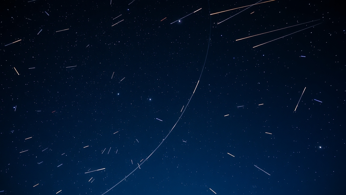 ZHR meteorzápor az égbolton, tiszta éjszakai látvány