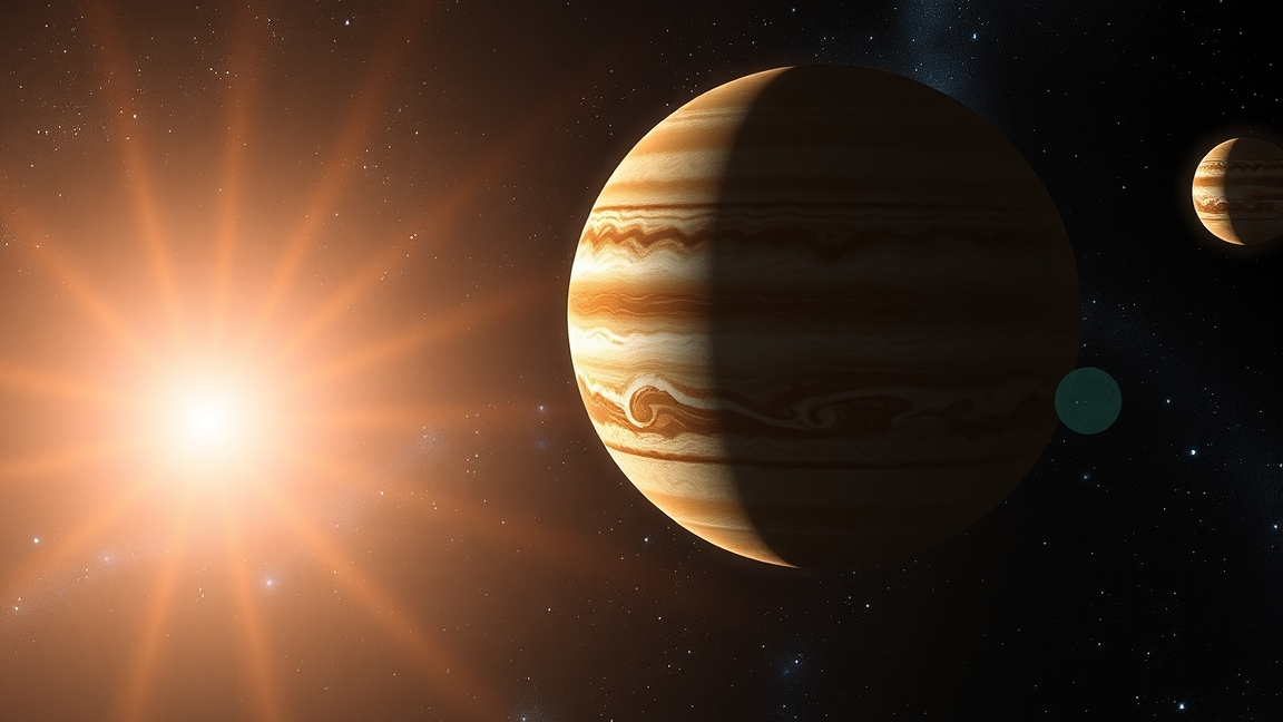 Jupiter a Naprendszerben, furcsa fény- és hőforrásokkal.