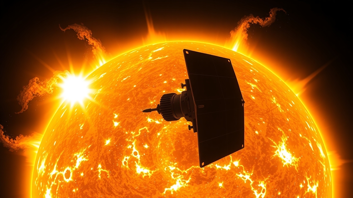 Parker Solar Probe a Nap koronájában, felfedezve a napszél titkait.