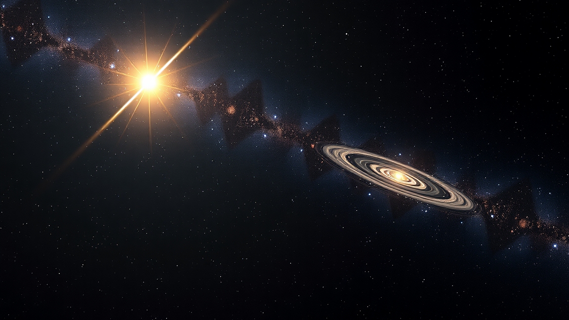 Procyon csillag és kísérője az éjszakai égbolton.