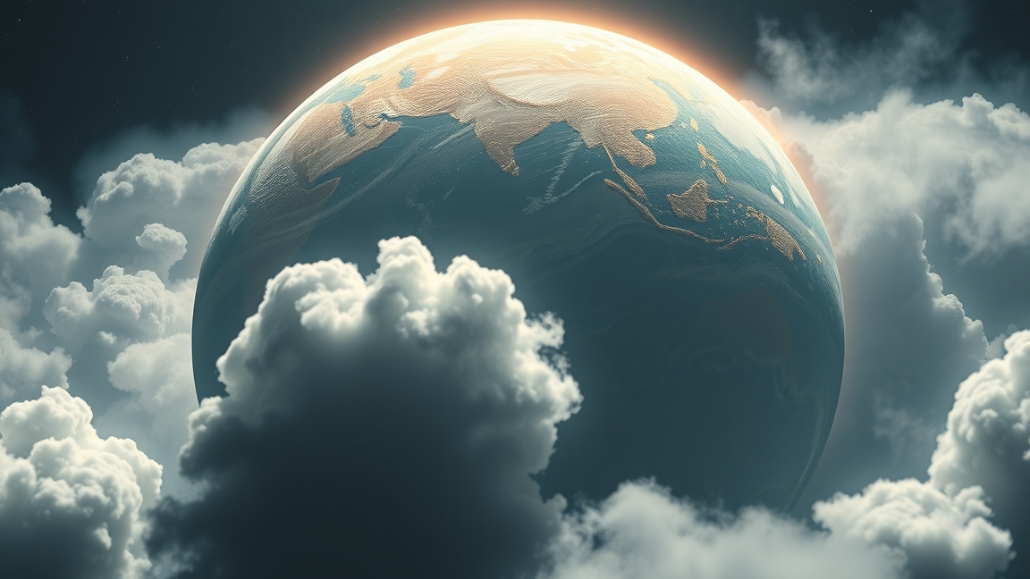 Föld a felhők felett, a naprendszer csodáival.