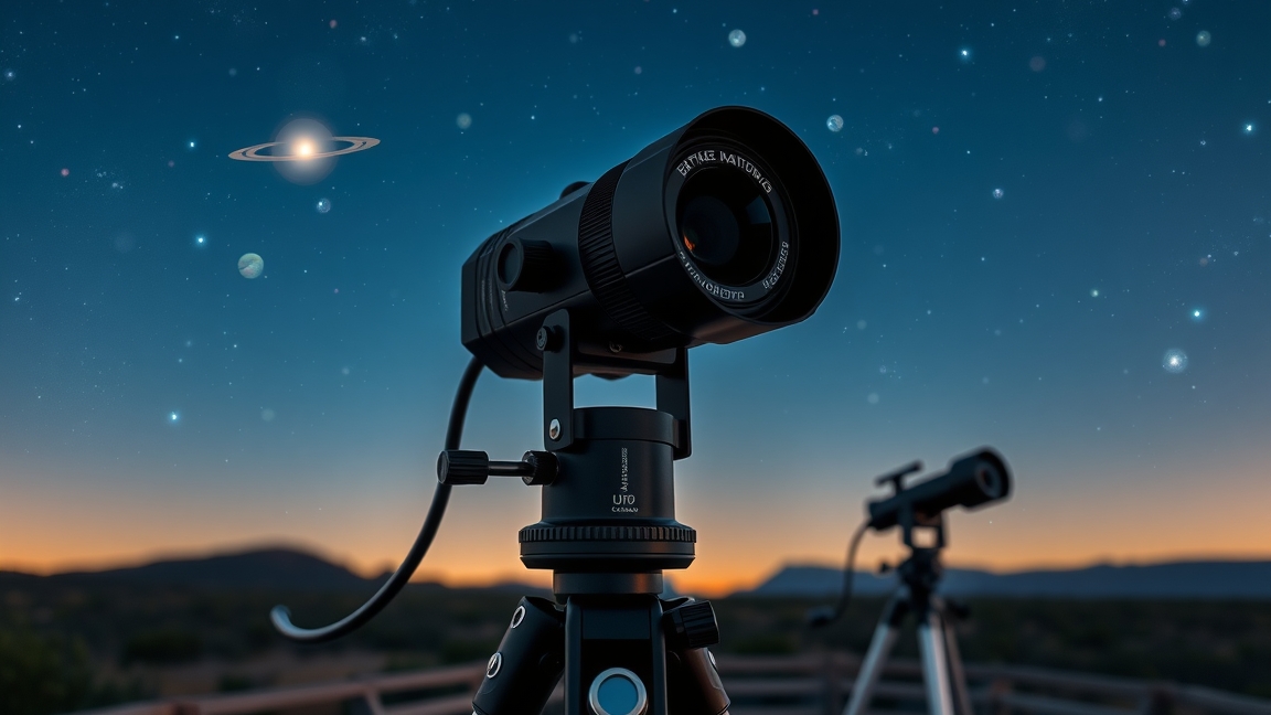 Webkamera asztrofotózáshoz bolygókameraként, csillagokkal az égen.