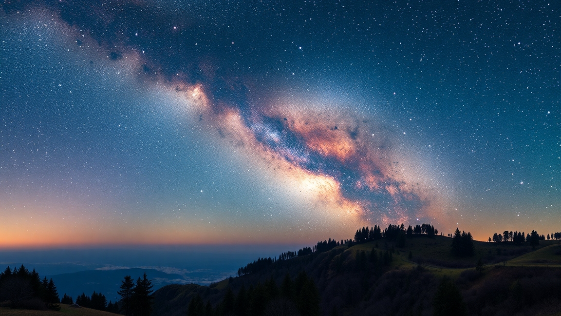 Csillagos égbolt a Zselici Csillagoségbolt-park felett.