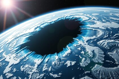 Ózonlyuk a Föld légkörében, csillagászati nézőpontból.