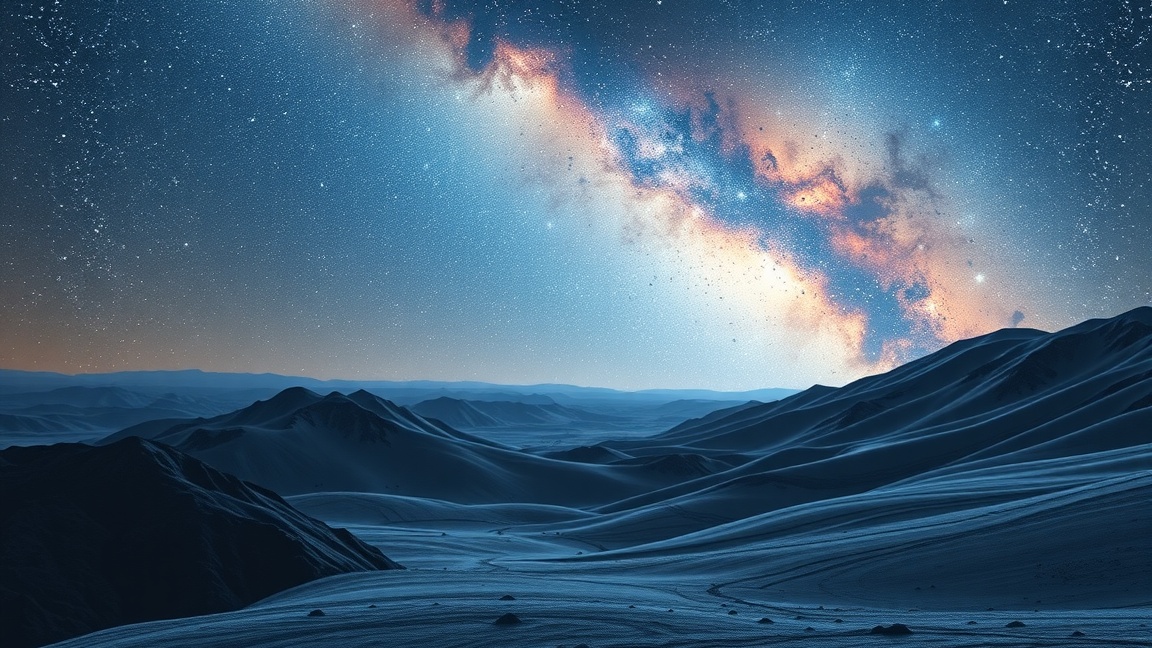Kozmikus tér és galaxisok látképe az űrben.