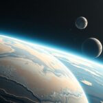 Bolygók és légkörük űrfelvételen, geológiai formák és légköri hatások.