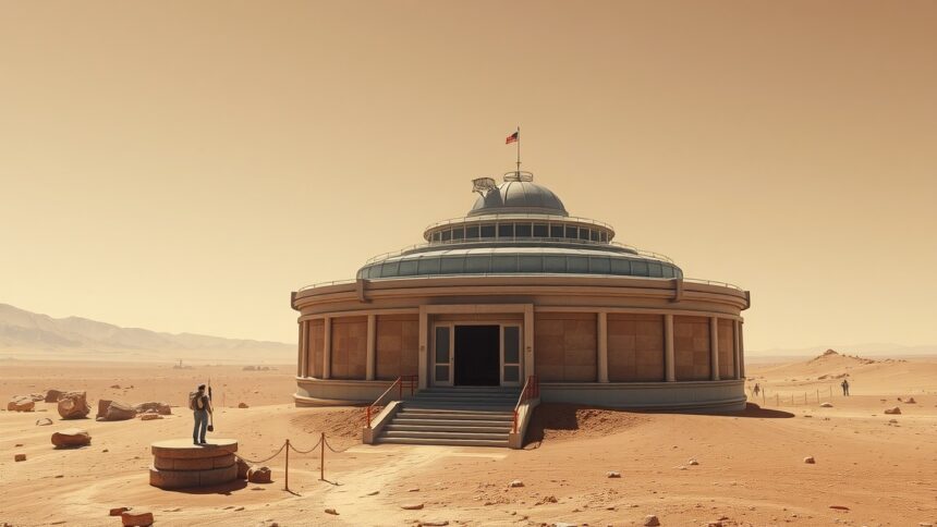 Carl Sagan Emlékállomás a Mars felszínén egy interaktív kiállítással.