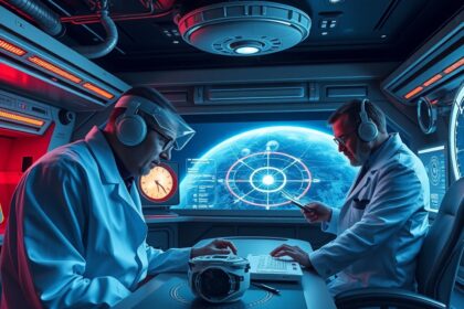 Kutatók a CETI kutatás során, idegen intelligenciával való kommunikációt vizsgálva.