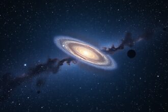 Androméda galaxis a csillagok között az univerzumban