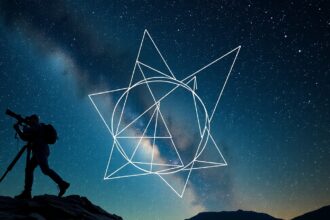 Csillagászati gömbháromszög és csillagászati megfigyelés képe