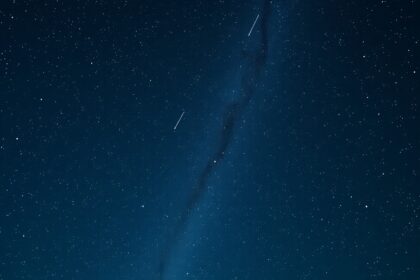 Csillagok és égi jelenségek az éjszakai égbolton.