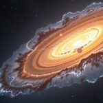 Egy galaxis spirális szerkezete csillagközi anyaggal