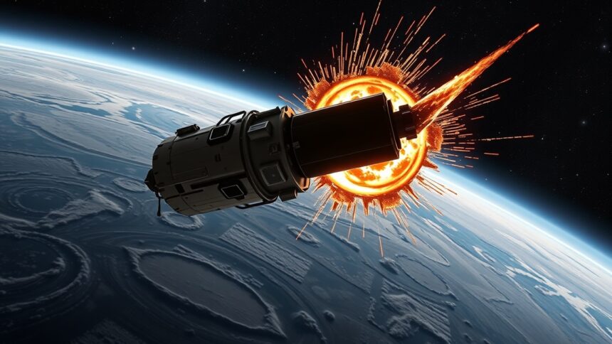 Deep Impact űrszonda ütközés közben a Föld körül