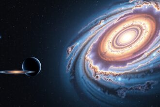Fantasztikus extragalaxis és bolygó egy galaxisrendszerben