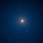 Alioth, a Göncölszekér legfényesebb csillaga éjszakai égbolton.