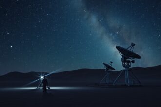 Földönkívüli intelligencia kutatása rádióteleszkópokkal az éjszakai égen