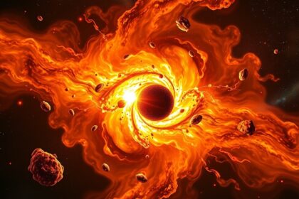 Gravitációs kollapszus illusztrációja a csillagok összeomlásáról.