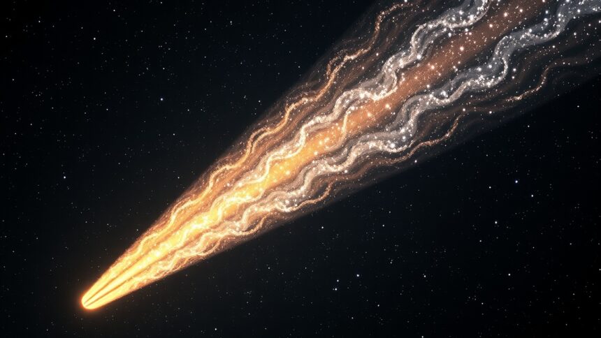 Halley-üstökös látványos mozgása az űrben.