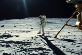 Neil Armstrong az első ember a Holdon, Apollo-11 küldetés.