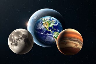 Belső bolygók: Föld, Vénusz és Mars ábrázolása az űrben