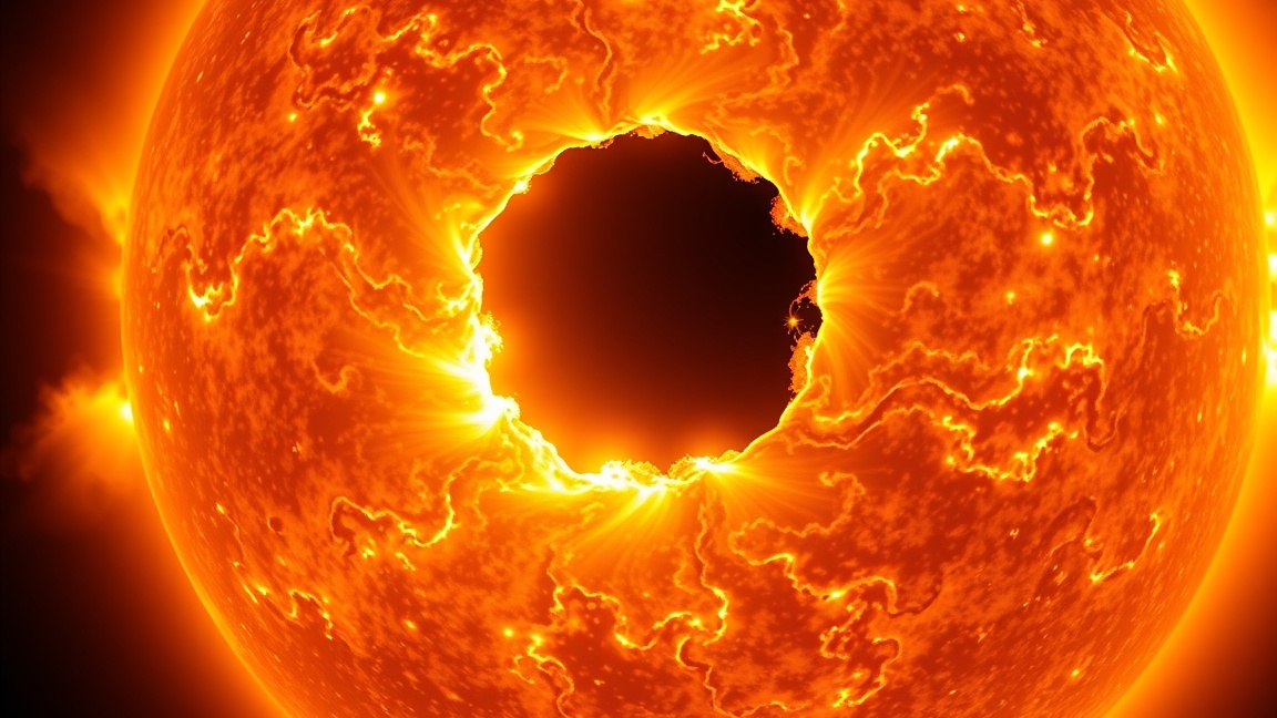 A koronalyuk a Nap koronáján, napszél áramlással