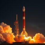 Kétfokozatú rakéta indítása, űrrepülés technológia