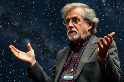 Carl Sagan egy előadás közben az Univerzummal kapcsolatos kérdésekről.