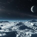 A Kuiper-övről készült művészi ábrázolás, jég- és kőzetrészecskékkel.