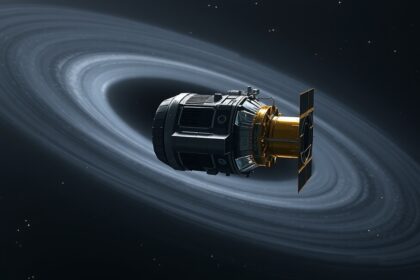 BepiColombo űrszonda a Merkúr mágneses terének vizsgálata közben