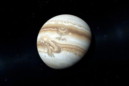 Jupiter bolygó látványos képe az űrben